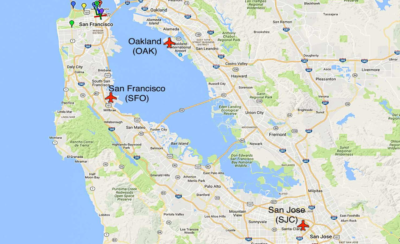 San Francisco Geography & Map Flamingo Travels